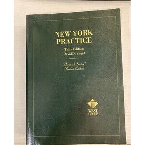 VTG New York Practice 3rd Edition Hornbook Series Student Ed. Siegel 1999 Book